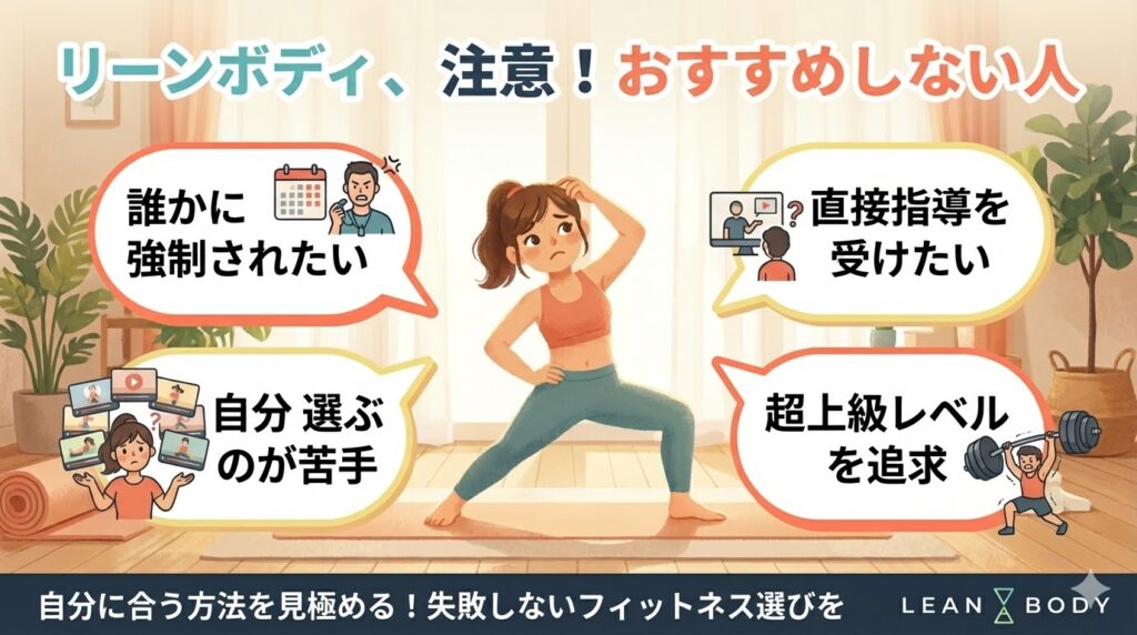 リーンボディをおすすめしない人まとめ