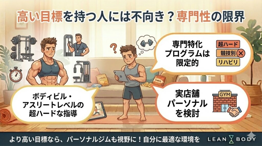高いトレーニングレベルを求める人