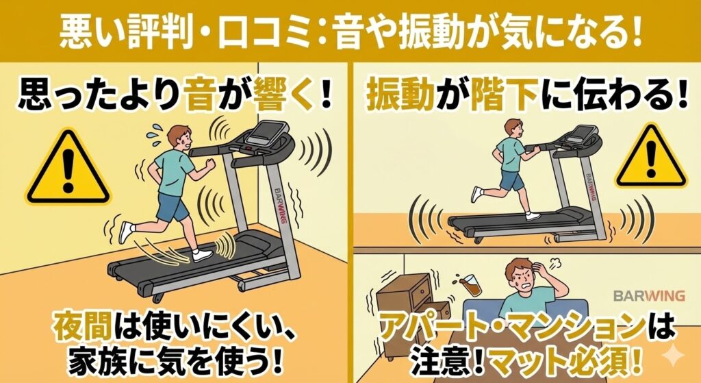 音や振動が気になる