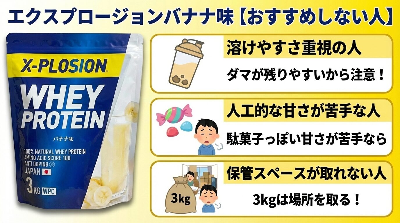 エクスプロージョンバナナ味をおすすめしない人