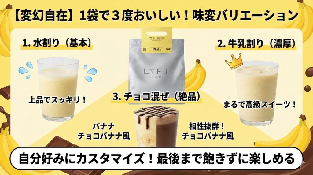 牛乳割りや他の味とのアレンジが最高