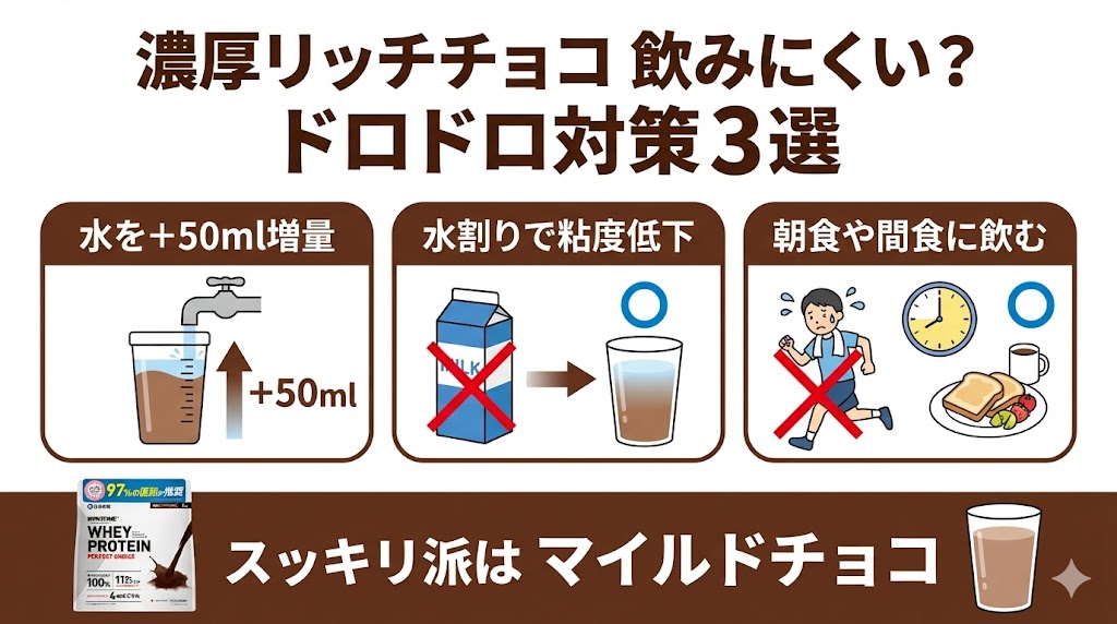 味が強すぎてドロドロしている