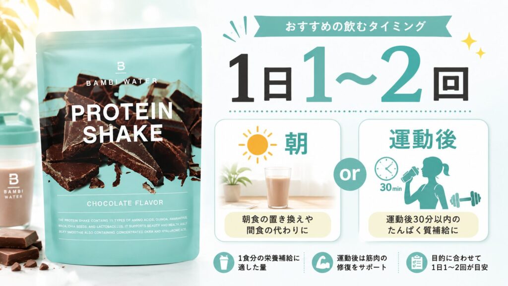1日に何回、いつ飲めばいい?