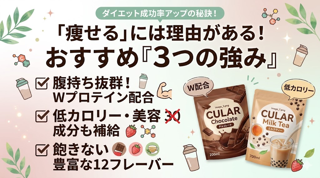 バンビウォータープロテインが痩せるのにおすすめな理由は?