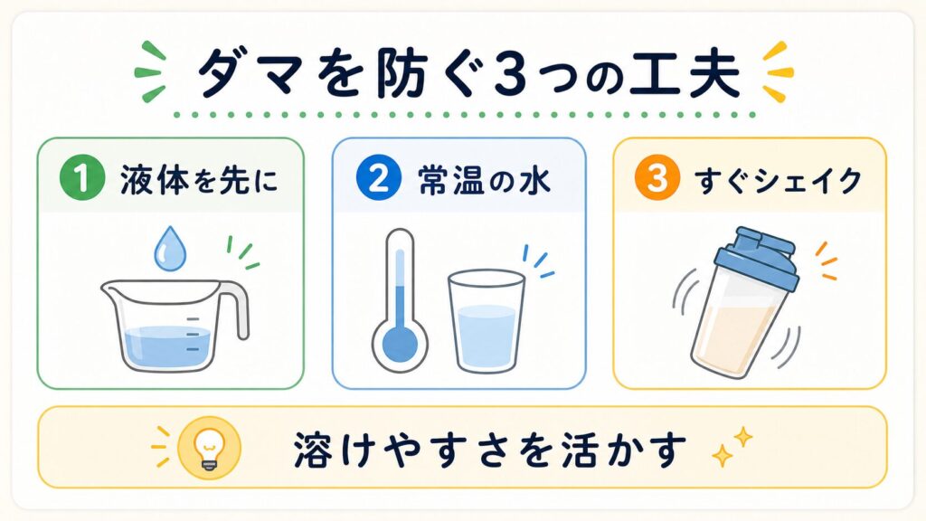 溶けない・ダマになる時の対処法は？