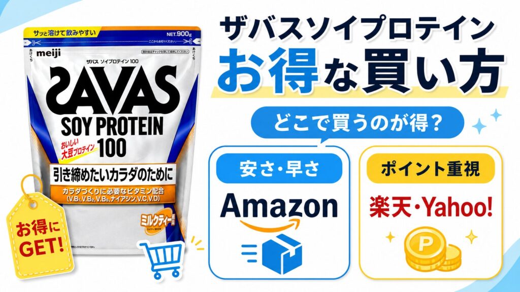 おすすめの味が決まったら!ザバスソイプロテインをお得に買う方法
