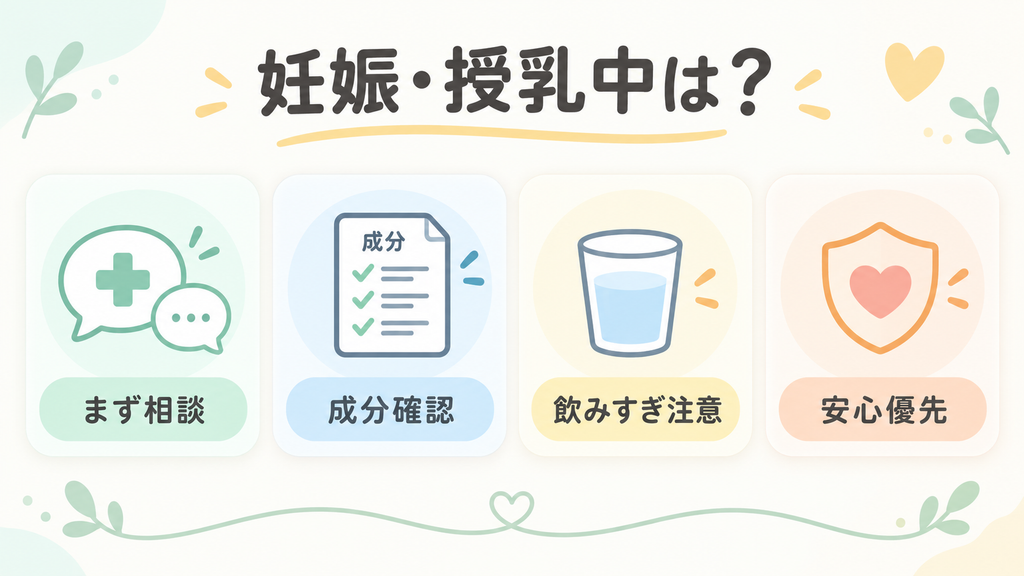 妊娠中や授乳中に飲んでも問題ない？