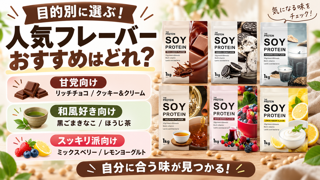 人気フレーバー別おすすめのザプロソイプロテイン