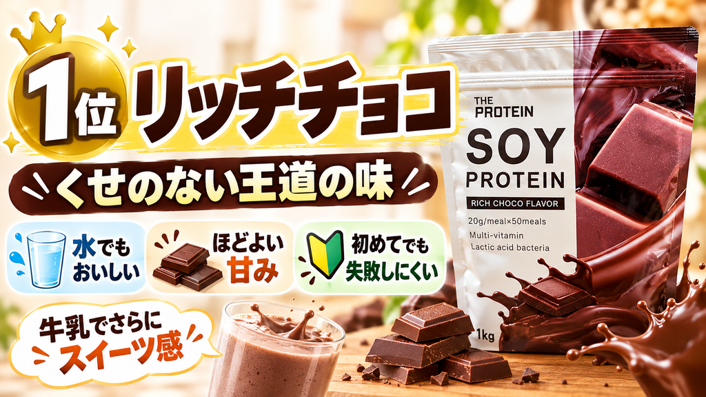 1位:リッチチョコ【くせのない王道の味】